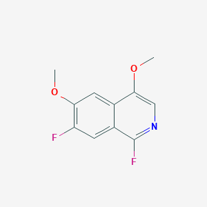 molecular formula C11H9F2NO2 B8303861 1,7-Difluoro-4,6-dimethoxyisoquinoline 