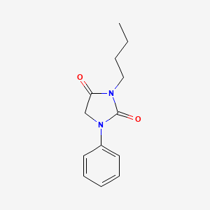 molecular formula C13H16N2O2 B8303868 1-Phenyl-3-n-butyl hydantoin 