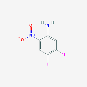 molecular formula C6H4I2N2O2 B8303879 2-Nitro-4,5-di-iodoaniline CAS No. 29270-48-2