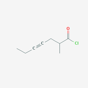 molecular formula C8H11ClO B8303884 2-Methylhept-4-ynoyl chloride 