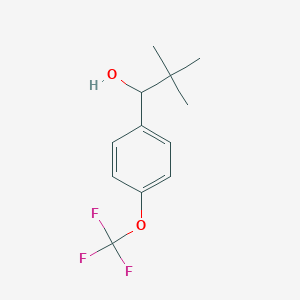 molecular formula C12H15F3O2 B8303898 4-Trifluoromethoxy-alpha-t-butylbenzyl alcohol 
