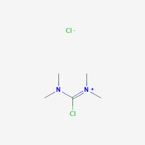 molecular formula C5H12Cl2N2 B083039 Chloro-bis(dimethylamino)-methylium chloride CAS No. 13829-06-6