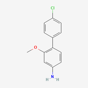 molecular formula C13H12ClNO B8303900 4-(4-Chlorophenyl)-3-methoxyaniline 