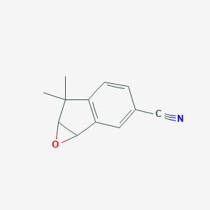 molecular formula C12H11NO B8303905 5-Cyano-1,1-dimethyl-2,3-epoxyindane 