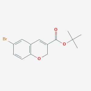 molecular formula C14H15BrO3 B8303909 tert-butyl 6-bromo-2H-1-benzopyran-3-carboxylate 