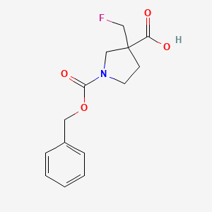 1-[(benzyloxy)carbonyl]-3-(fluoromethyl)pyrrolidine-3-carboxylic acid