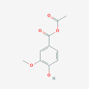 molecular formula C10H10O5 B8303997 Acetoxy vanillin 