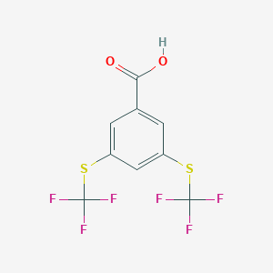 molecular formula C9H4F6O2S2 B008304 3,5-双(三氟甲硫基)苯甲酸 CAS No. 102117-40-8