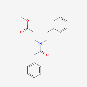 molecular formula C21H25NO3 B8304006 3-(Phenethyl-phenylacetyl-amino)-propionic acid ethyl ester 