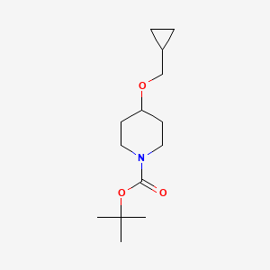 molecular formula C14H25NO3 B8304035 4-Cyclopropylmethoxypiperidine-1-carboxylic acid t-butyl ester 