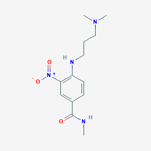 molecular formula C13H20N4O3 B8304052 4-{[3-(Dimethylamino)propyl]amino}-n-methyl-3-nitrobenzamide 