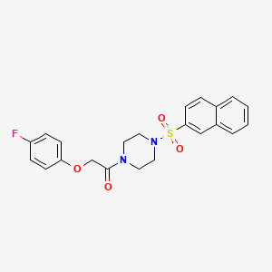 molecular formula C22H21FN2O4S B8304065 2-(4-Fluorophenoxy)-1-(4-(naphthalen-2-ylsulfonyl)piperazin-1-yl)ethanone 