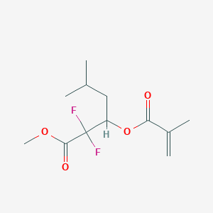 molecular formula C12H18F2O4 B8304077 Methyl 2,2-difluoro-3-methacryloyloxy-5-methylhexanoate 