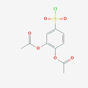 molecular formula C10H9ClO6S B8304134 3,4-Diacetoxy-benzenesulphonyl chloride CAS No. 77156-65-1