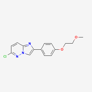 molecular formula C15H14ClN3O2 B8304153 2-[4-(2-Methoxyethoxy)phenyl]-6-chloroimidazo[1,2-b]pyridazine 