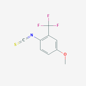 molecular formula C9H6F3NOS B8304183 1-Isothiocyanato-4-methoxy-2-trifluoromethyl-benzene 