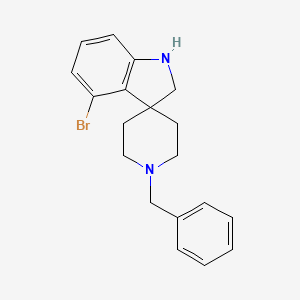 molecular formula C19H21BrN2 B8304188 1'-Benzyl-4-bromospiro[indoline-3,4'-piperidine] 