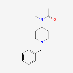 molecular formula C15H22N2O B8304191 N-Methyl-N-[1-(benzyl)-4-piperidyl]acetamide 