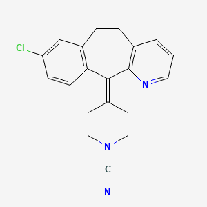 molecular formula C20H18ClN3 B8304204 8-chloro-6,11-dihydro-11-(1-cyano-4-piperidylidene)-5H-benzo[5,6]cyclohepta[1,2-b]pyridine CAS No. 100643-73-0