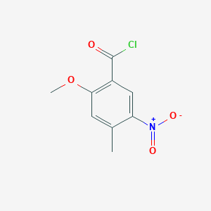 molecular formula C9H8ClNO4 B8304205 2-Methoxy-4-methyl-5-nitrobenzoyl chloride 