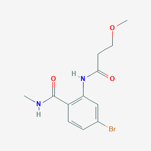 molecular formula C12H15BrN2O3 B8304212 4-bromo-2-(3-methoxypropanamido)-N-methylbenzamide 