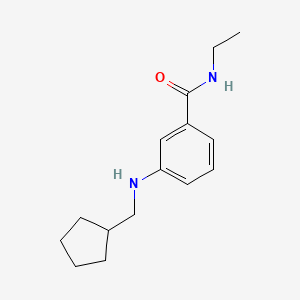 molecular formula C15H22N2O B8304242 3-(cyclopentylmethyl-amino)-N-ethyl-benzamide 