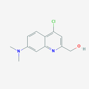 molecular formula C12H13ClN2O B8304267 (4-Chloro-7-(dimethylamino)quinolin-2-yl)methanol 