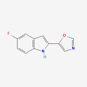 5-(5-fluoro-1H-indol-2-yl)oxazole