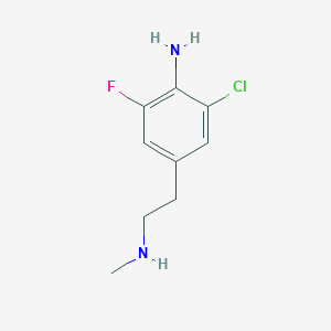 molecular formula C9H12ClFN2 B8304336 N-methyl-N-[2-(4-amino-3-chloro-5-fluoro-phenyl)-ethyl]-amine 