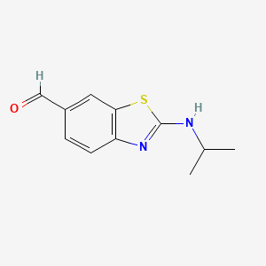 molecular formula C11H12N2OS B8304361 2-(Isopropylamino)benzo[d]thiazole-6-carbaldehyde 