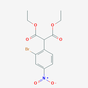 molecular formula C13H14BrNO6 B8304393 Diethyl (2-bromo-4-nitrophenyl)propanedioate 