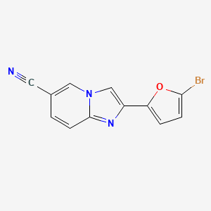 molecular formula C12H6BrN3O B8304401 2-(5-Bromofuran-2-yl)-imidazo[1,2-a]pyridine-6-carbonitrile 