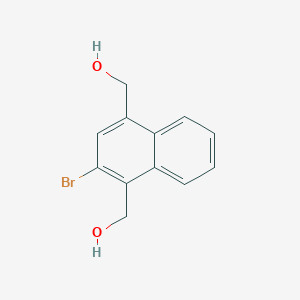 molecular formula C12H11BrO2 B8304408 (2-Bromo-4-hydroxymethyl-naphthalen-1-yl)-methanol 