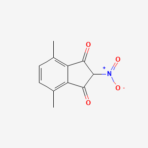 molecular formula C11H9NO4 B8304443 4,7-Dimethyl-2-nitro-indane-1,3-dione 