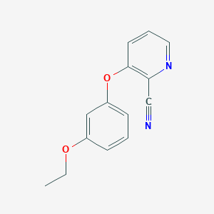 molecular formula C14H12N2O2 B8304479 3-(3-Ethoxyphenoxy)-2-pyridinecarbonitrile 