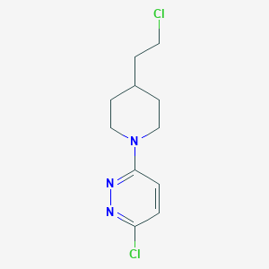 molecular formula C11H15Cl2N3 B8304484 3-Chloro-6-[4-(2-chloroethyl) 1-piperidinyl]pyridazine 