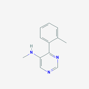 molecular formula C12H13N3 B8304493 Methyl-(4-o-tolyl-pyrimidin-5-yl)-amine 