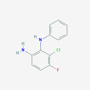 molecular formula C12H10ClFN2 B8304494 3-Chloro-4-fluoro-N2-phenylbenzene-1,2-diamine 