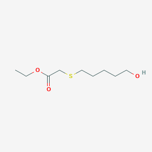molecular formula C9H18O3S B8304496 Ethyl 8-hydroxy-3-thiaoctanoate 