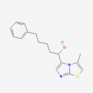 molecular formula C17H20N2OS B8304497 3-Methyl-alpha-(2-phenylbutyl)imidazo[2,1-b]thiazole-5-methanol 