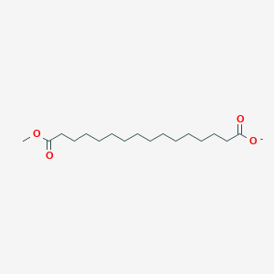 molecular formula C17H31O4- B8304509 Hexadecanedioic acid, monomethyl ester 