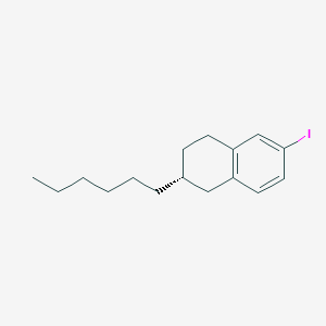 molecular formula C16H23I B8304527 (R)-2-hexyl-6-iodo-1,2,3,4-tetrahydronaphthalene 