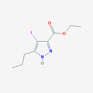 molecular formula C9H13IN2O2 B8304546 ethyl 4-iodo-5-propyl-1H-pyrazole-3-carboxylate 