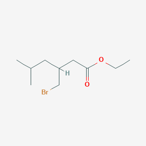 molecular formula C10H19BrO2 B8304557 Ethyl 3-(bromomethyl)-5-methylhexanoate CAS No. 951792-39-5