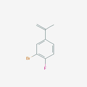 molecular formula C9H8BrF B8304591 2-Bromo-1-fluoro-4-(prop-1-en-2-yl)benzene 