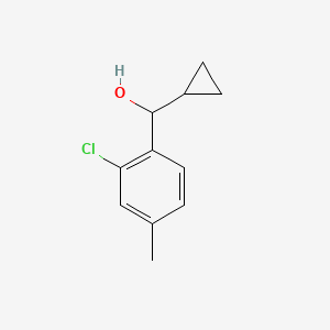 molecular formula C11H13ClO B8304632 (2-Chloro-4-methylphenyl)(cyclopropyl)methanol 