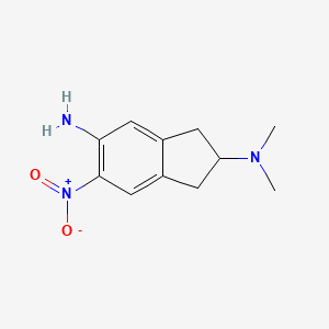 molecular formula C11H15N3O2 B8304638 N2,N2-Dimethyl-6-nitro-2,5-indanediamine 