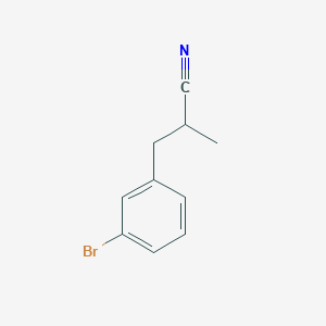 molecular formula C10H10BrN B8304672 3-(3-Bromophenyl)-2-methylpropionitrile 