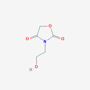 molecular formula C5H7NO4 B8304673 3-(2-Hydroxyethyl)-1,3-oxazolidine-2,4-dione 