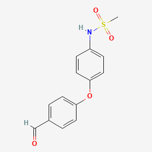 molecular formula C14H13NO4S B8304684 N-(4-(4-Formylphenoxy)phenyl)methanesulfonamide 